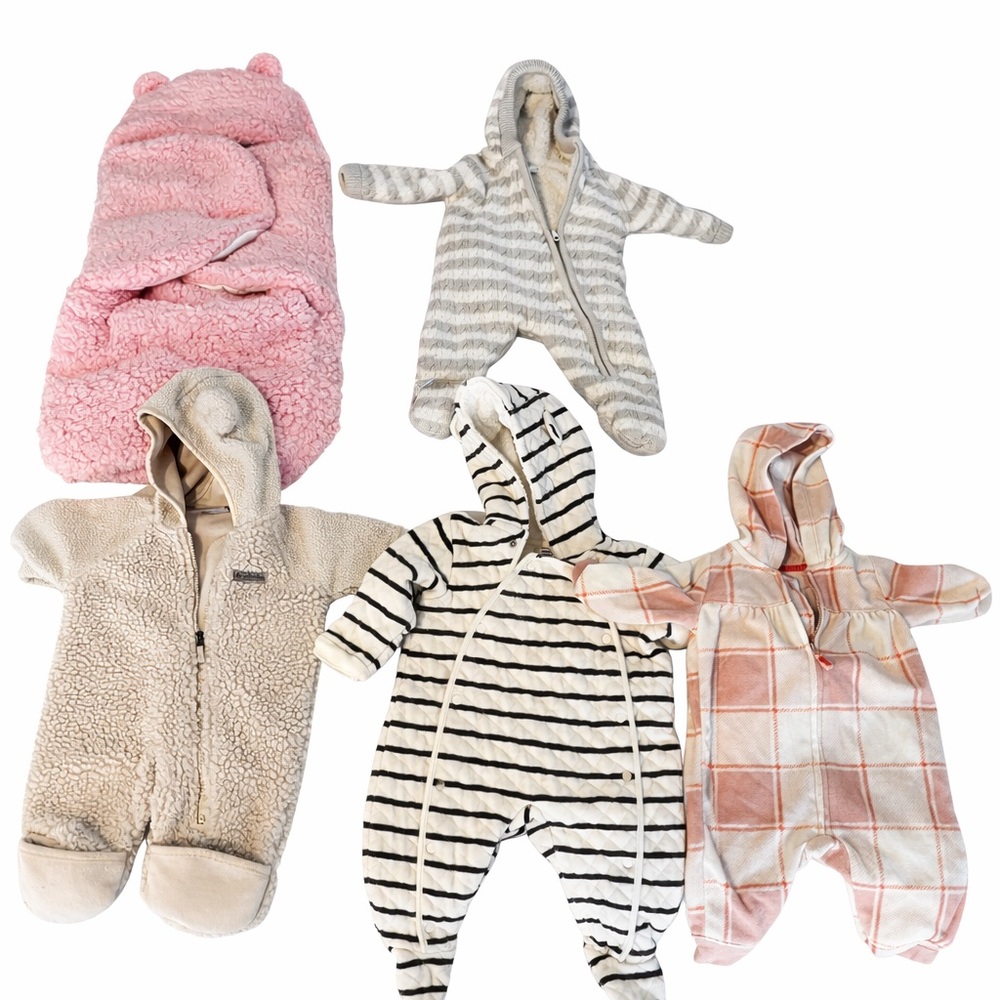 Cozy & Warm Onesie/Snowsuit Set 0-3 Months